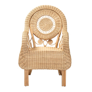 Modern European furniture - Curled Rattan Detail Accent Chair - www.oroa.com