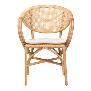 Modern European furniture - Natural Rattan Framed Dining Chair - www.oroa.com