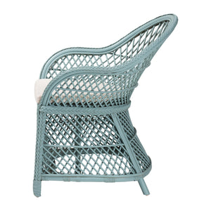 Braided Rattan Bohemian Accent Armchair | Bali Loom Casilda | Oroa.com