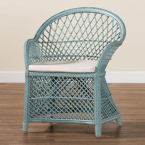Braided Rattan Bohemian Accent Armchair | Bali Loom Casilda | Oroa.com
