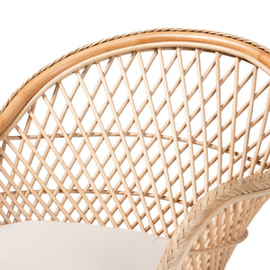 Braided Rattan Bohemian Accent Armchair | Bali Loom Casilda | Oroa.com