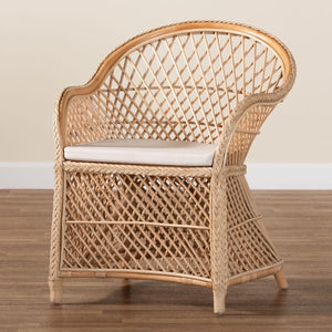 Braided Rattan Bohemian Accent Armchair | Bali Loom Casilda | Oroa.com