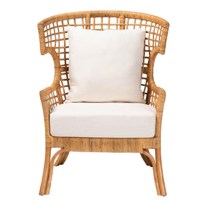 Modern European furniture - Lattice Rattan Wingback Lounge Chair - www.oroa.com