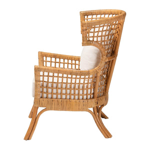Modern European furniture - Lattice Rattan Wingback Lounge Chair - www.oroa.com