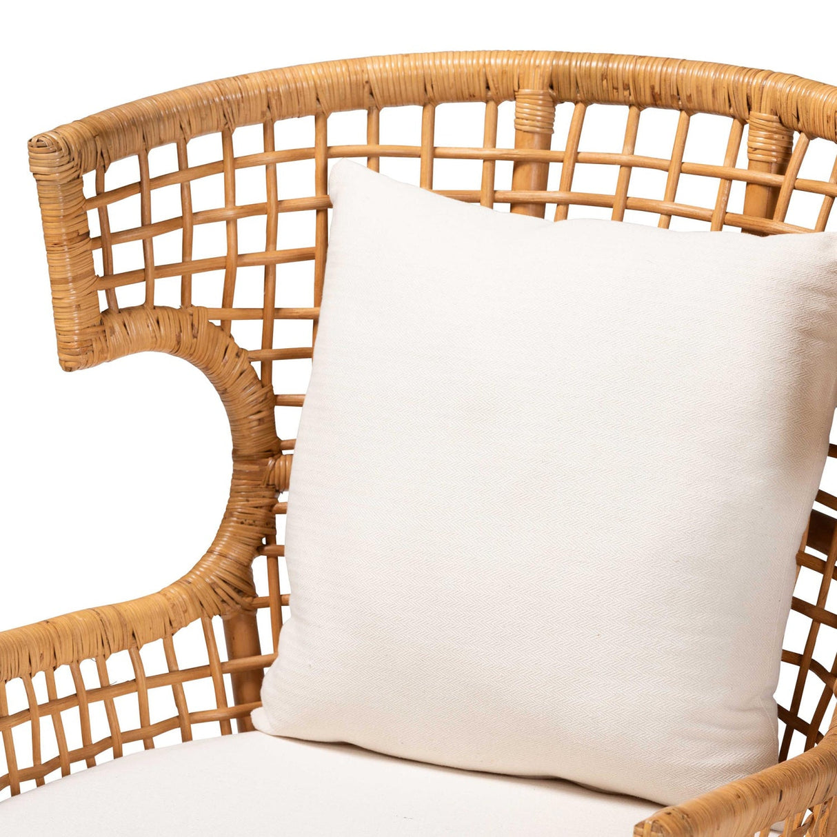 Modern European furniture - Lattice Rattan Wingback Lounge Chair - www.oroa.com