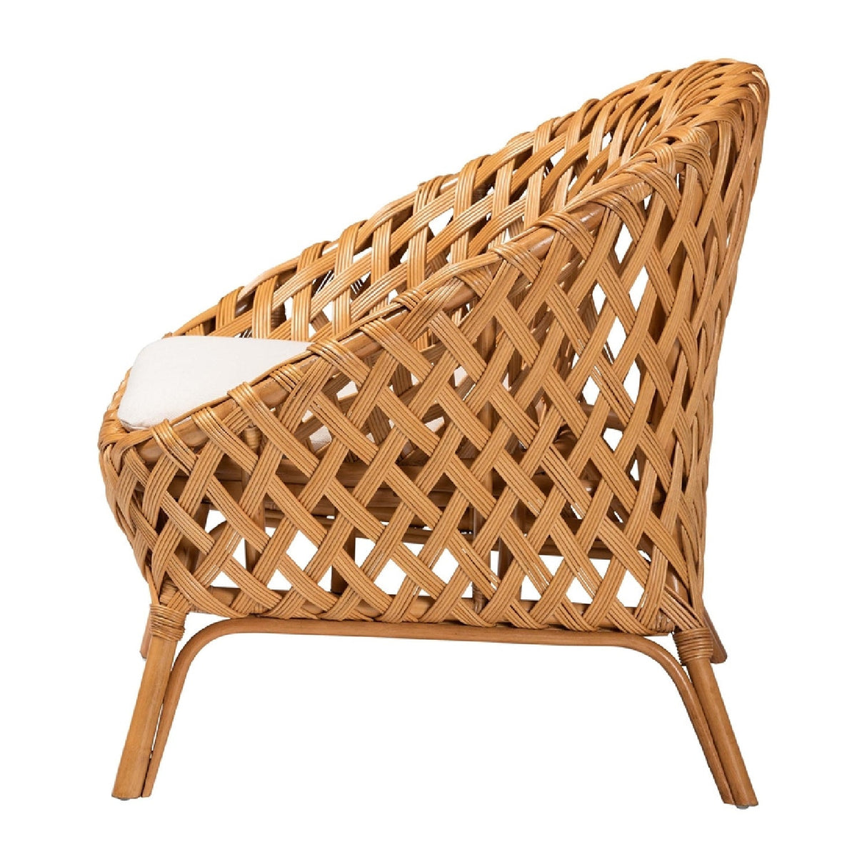 Modern European furniture - Basketweave Rattan Accent Chair - www.oroa.com