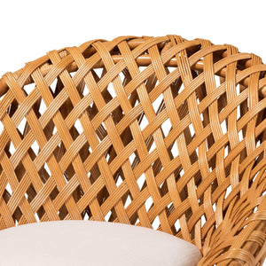 Modern European furniture - Basketweave Rattan Accent Chair - www.oroa.com