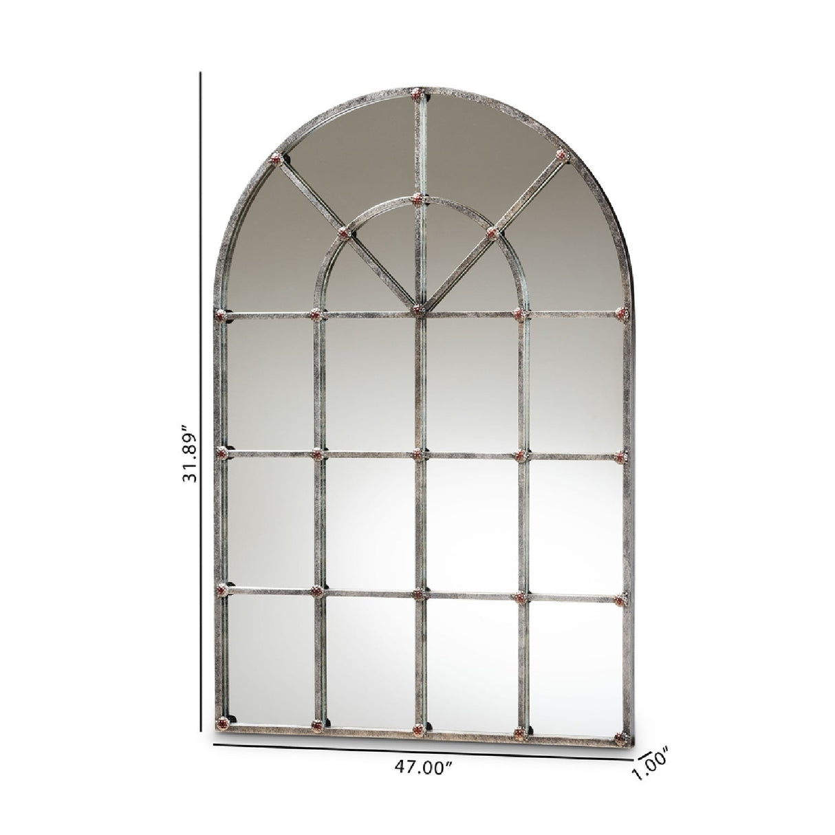 Modern European furniture - Antique Silver Arched Wall Mirror - www.oroa.com