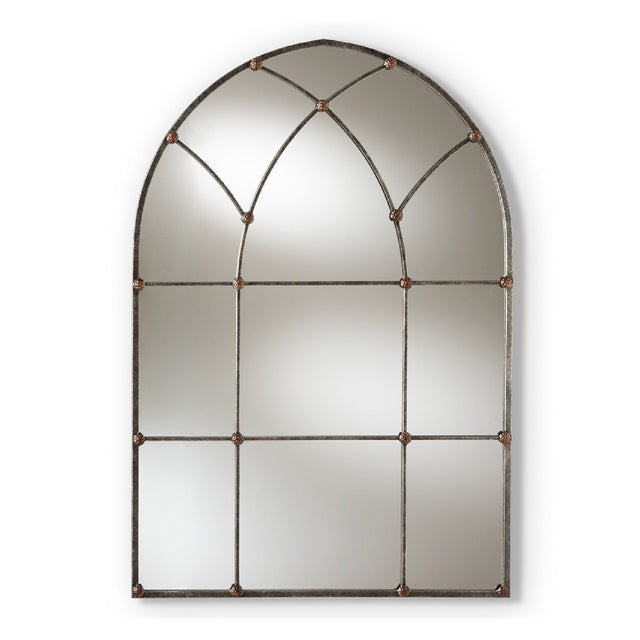 Silver Arched Window Accent Mirror | Bali Loom Tova | Oroa.com