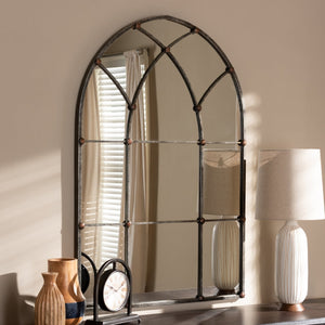 Silver Arched Window Accent Mirror | Bali Loom Tova | Oroa.com