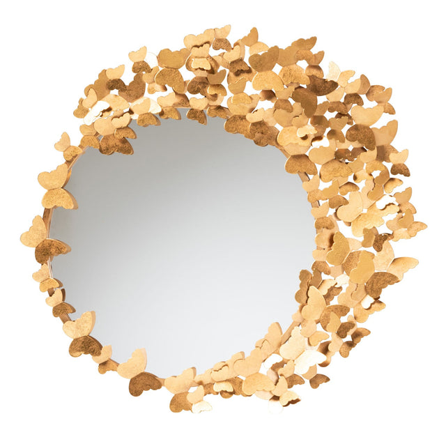Hospitality furniture - Gold Butterfly Accent Wall Mirror - www.oroatrade.com