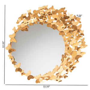   Hospitality furniture - Gold Butterfly Accent Wall Mirror - www.oroatrade.com | Oroa.com