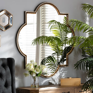Modern European furniture - Bronze Quatrefoil Accent Wall Mirror - www.oroa.com