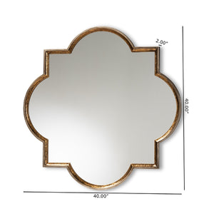 Modern European furniture - Bronze Quatrefoil Accent Wall Mirror - www.oroa.com