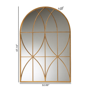 Modern European furniture - Gold Arched Accent Wall Mirror - www.oroa.com