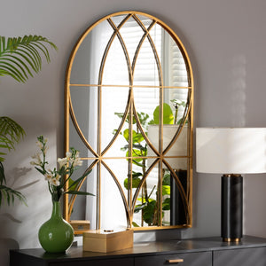 Modern European furniture - Gold Arched Accent Wall Mirror - www.oroa.com