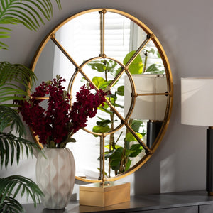 Metal Framed Round Wall Mirror | Bali Loom Ohara | Oroa.com