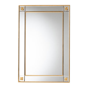 Modern European furniture - Rectangular Gold Accent Wall Mirror - www.oroa.com