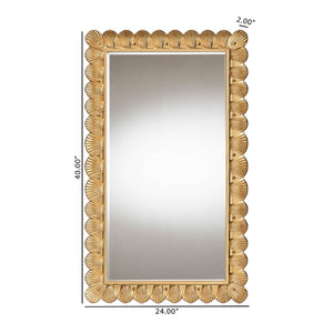 Modern European furniture - Gold Seashell Accent Mirror - www.oroa.com