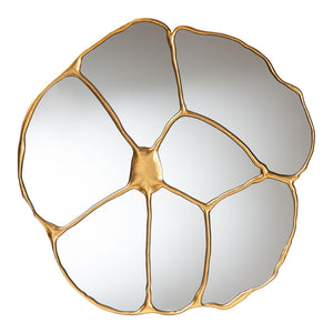 Modern European furniture - Gold Flower Accent Wall Mirror - www.oroa.com