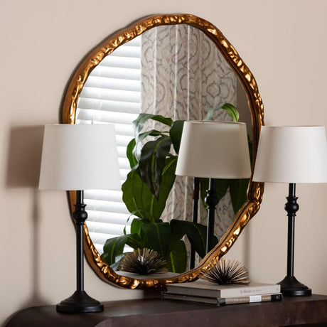 Antique Gold Freeform Accent Mirror | Bali Loom Urania | Oroa.com