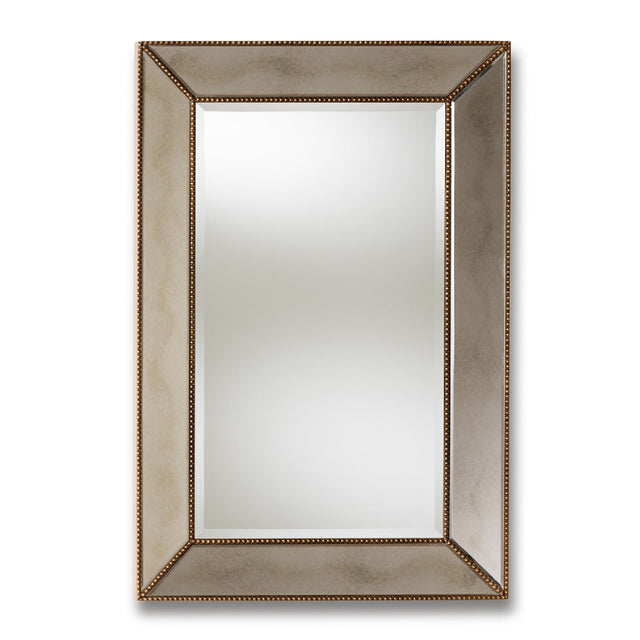 Gold Beaded Accent Wall Mirror | Bali Loom Neva | Oroa.com