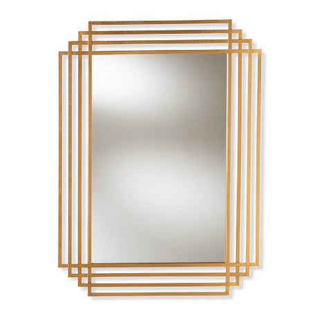 Modern European furniture - Gold Art Deco Accent Mirror - www.oroa.com