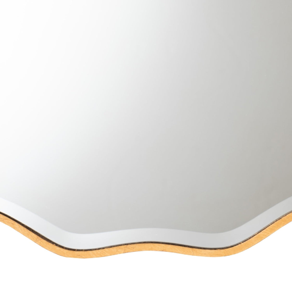 Modern European furniture - Gold Scalloped Round Mirror - www.oroa.com