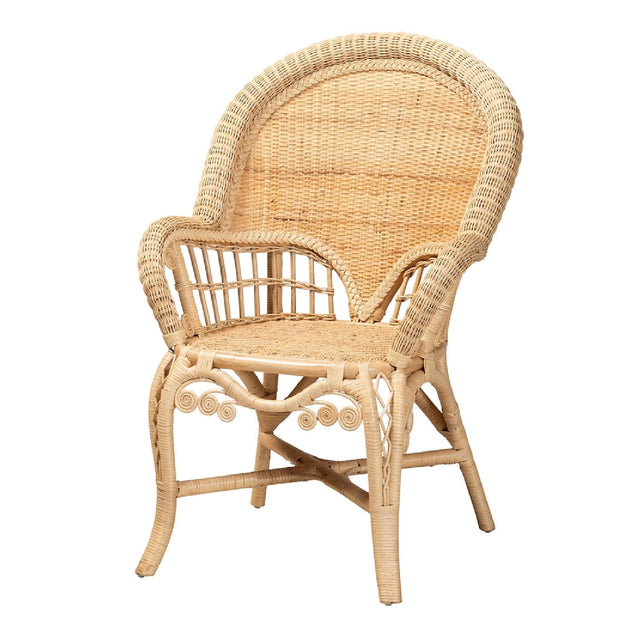 Modern European furniture - Woven Natural Rattan Accent Chair - www.oroa.com