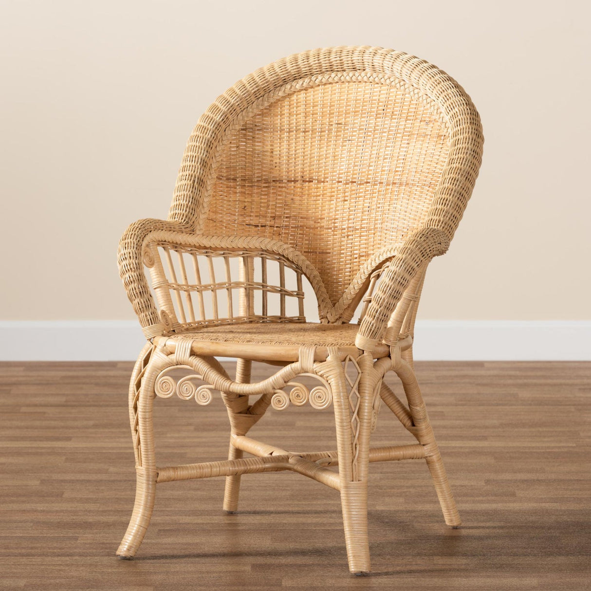 Modern European furniture - Woven Natural Rattan Accent Chair - www.oroa.com