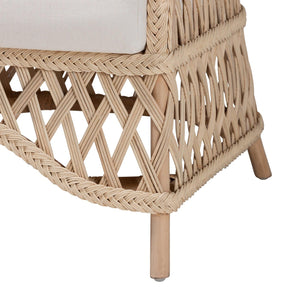 Modern European furniture - Braided Rattan Padded Lounge Chair - www.oroa.com