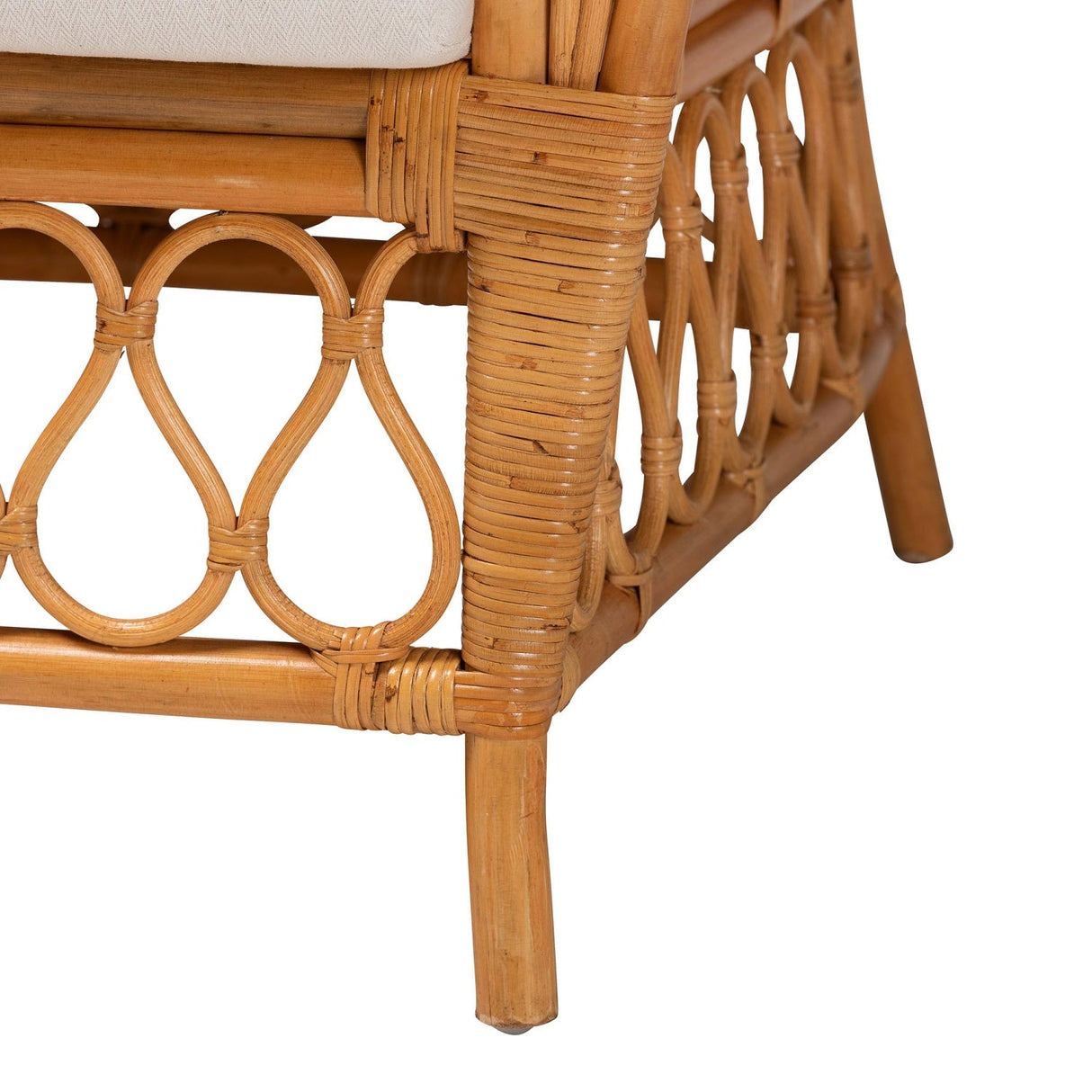 Modern European furniture - Bohemian Rattan Padded Lounge Chair - www.oroa.com