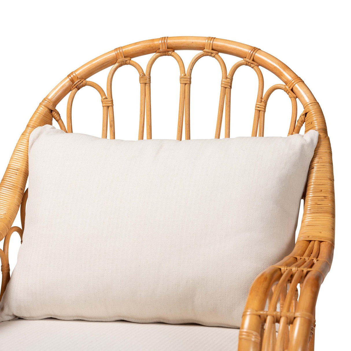 Modern European furniture - Bohemian Rattan Padded Lounge Chair - www.oroa.com