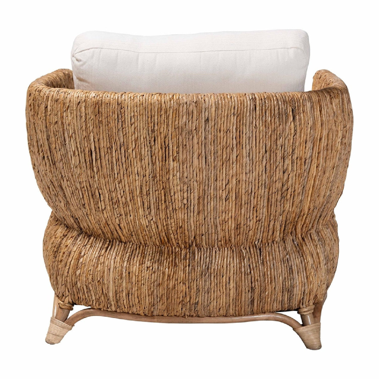 Cushioned Woven Seagrass Lounge Chair | Bali Loom Roma | Oroa.com