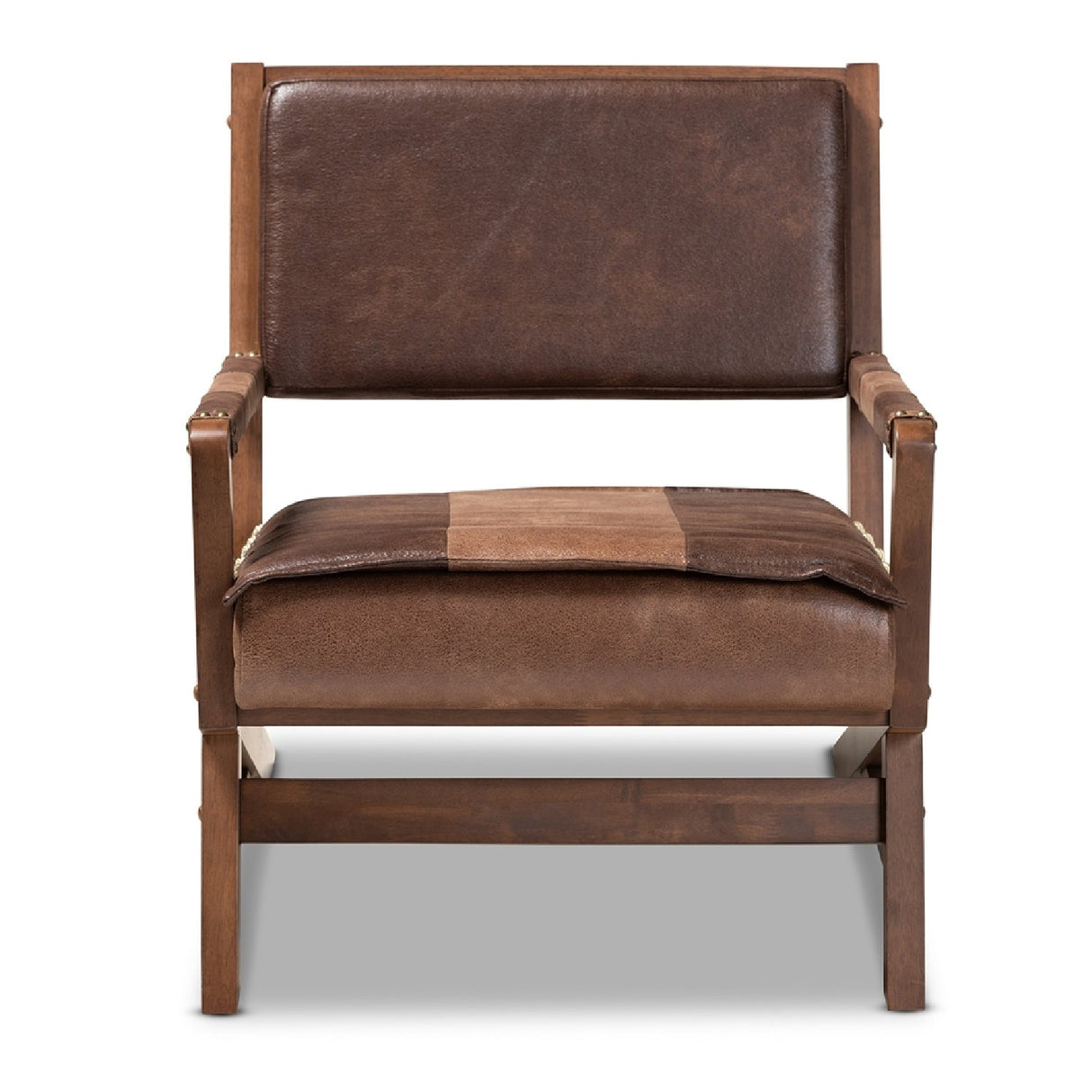Modern European furniture - Brown Leather Inspired Lounge Chair - www.oroa.com