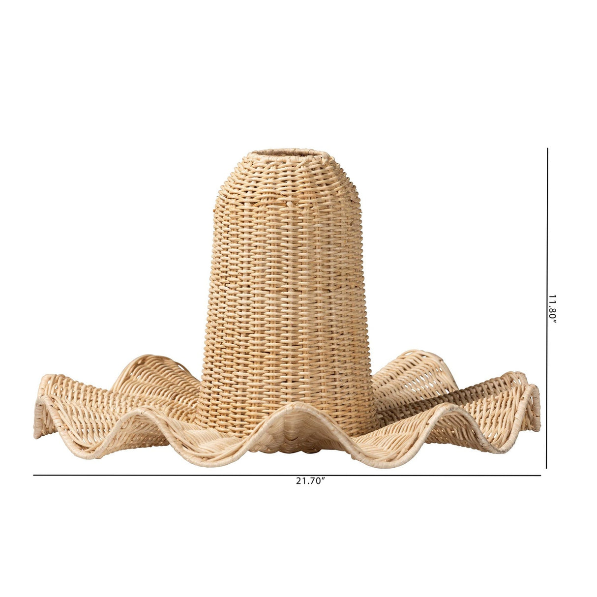 Modern European furniture - Scalloped Natural Rattan Pendant Lamp - www.oroa.com