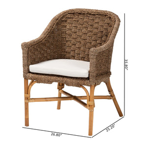 Woven Seagrass Bohemian Accent Chair | Bali Loom Luis | Oroa.com