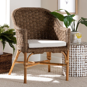 Modern European furniture - Woven Seagrass Bohemian Accent Chair - www.oroa.com