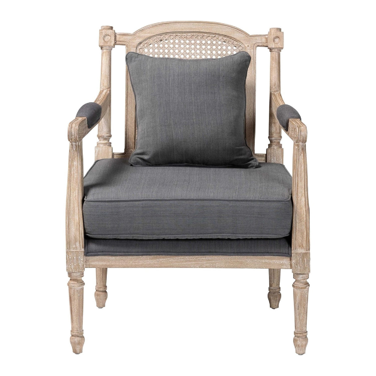 Carved Wood Framed Accent Chair | Bali Loom Clemence | Oroa.com