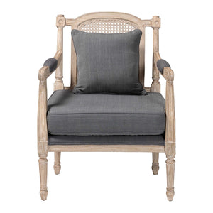 Carved Wood Framed Accent Chair | Bali Loom Clemence | Oroa.com