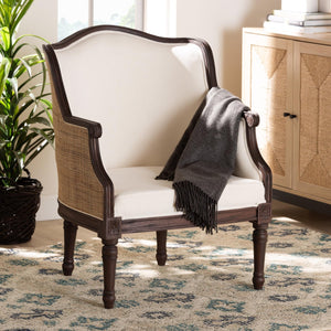 Modern European furniture - Beige Traditional French Accent Chair - www.oroa.com