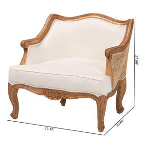 Beige French Style Accent Chair | Bali Loom Sylvestra | Oroa.com