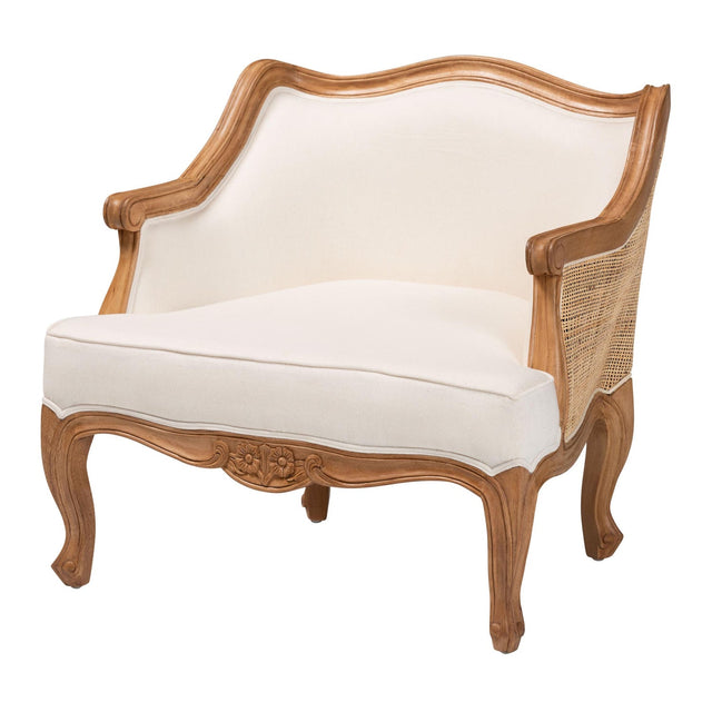 Beige French Style Accent Chair | Bali Loom Sylvestra | Oroa.com