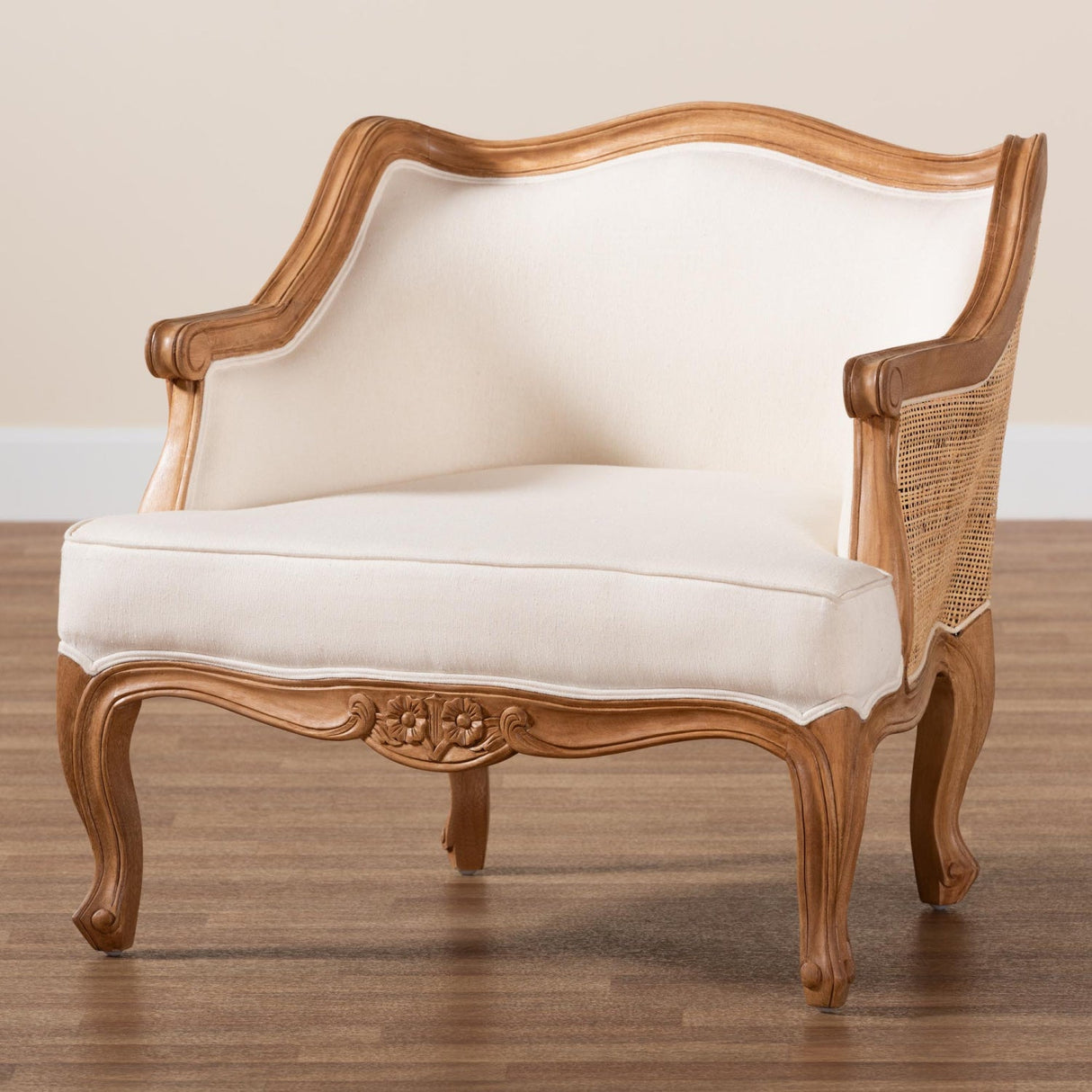 Beige French Style Accent Chair | Bali Loom Sylvestra | Oroa.com