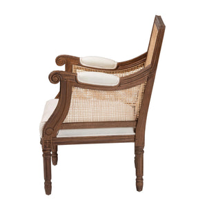 Wooden Padded Accent Chair | Bali Loom Desmond | Oroa.com