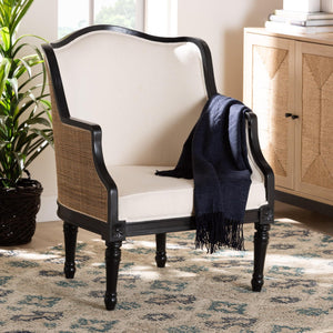 Woven Rattan French Accent Chair | Bali Loom Elizette | Oroa.com
