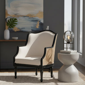 Woven Rattan French Accent Chair | Bali Loom Elizette | Oroa.com