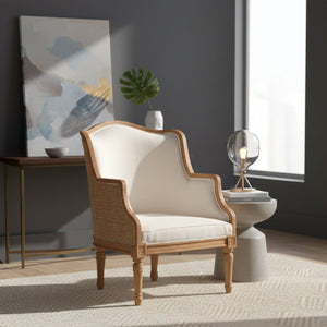Woven Rattan French Accent Chair | Bali Loom Elizette | Oroa.com