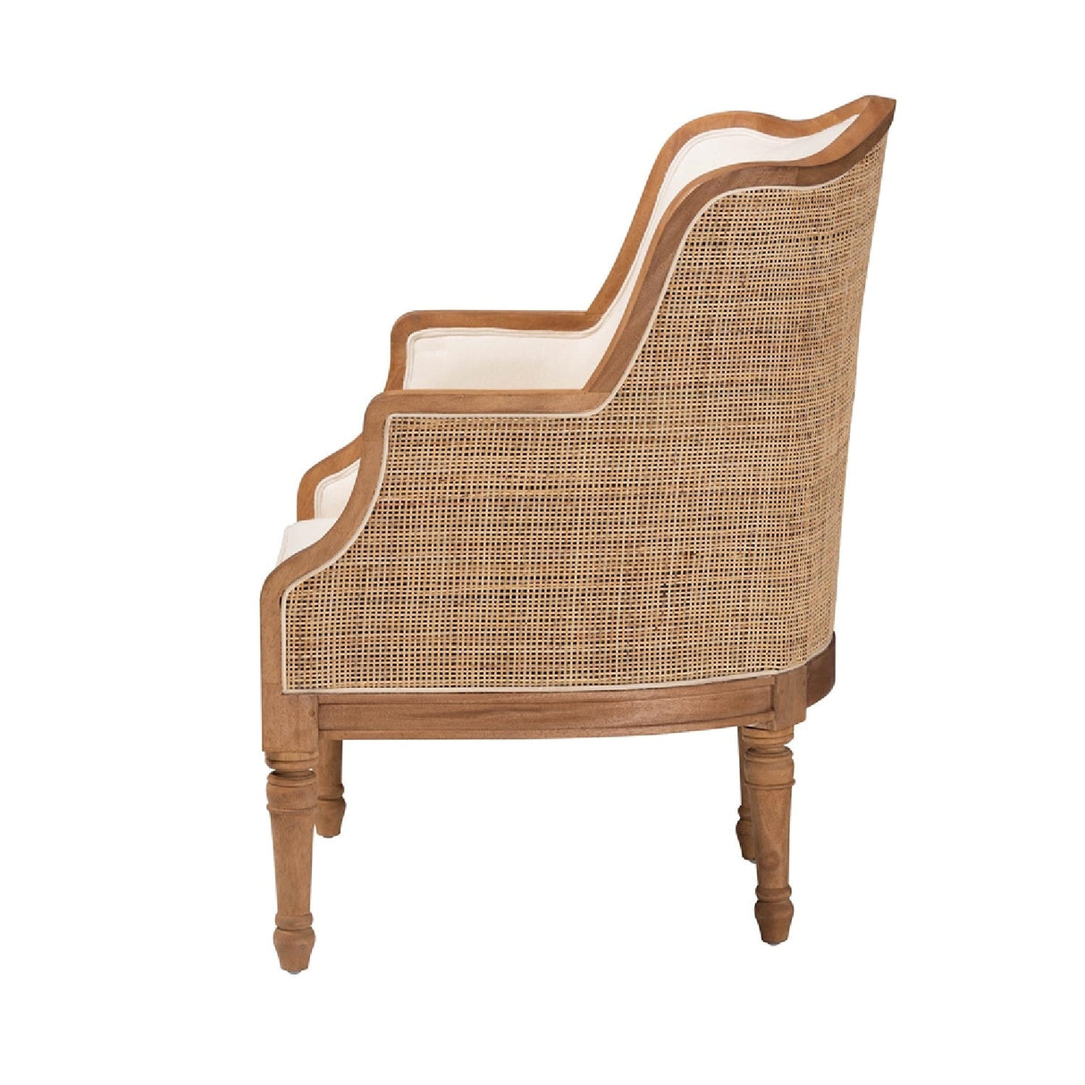 Woven Rattan French Accent Chair | Bali Loom Elizette | Oroa.com
