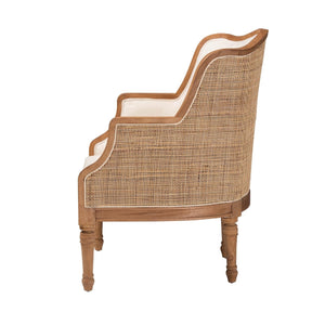 Woven Rattan French Accent Chair | Bali Loom Elizette | Oroa.com